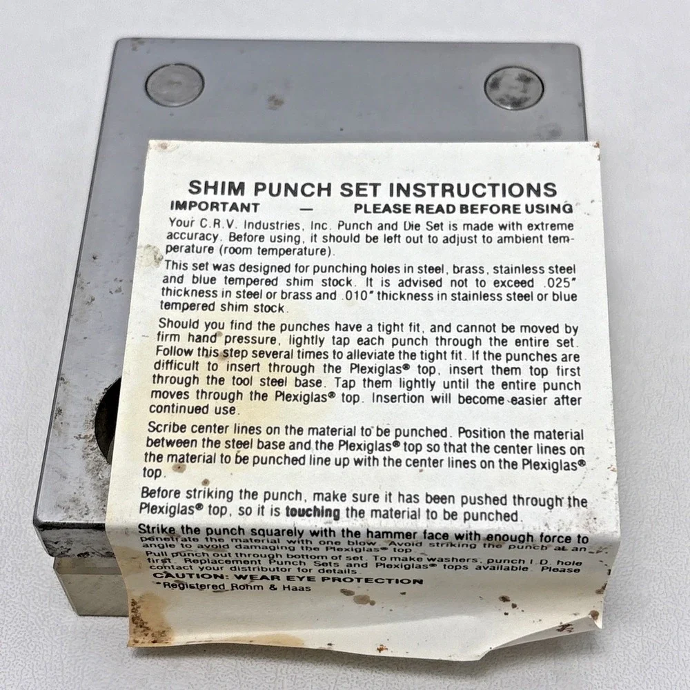 E-Z‎ Punch Pak  Punch & Die Set Complete 7 Blue Case